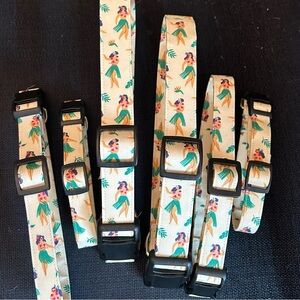 Tropical Hula Girl Print Dog Collar